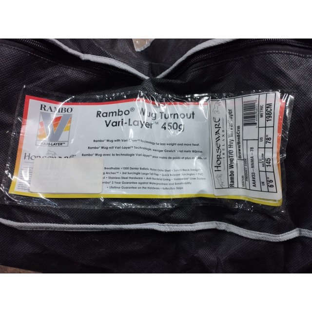 Couverture HORSEWARE RAMBO vari layer 450g