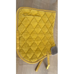 Tapis jaune moutarde velours Eskadron