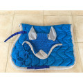 Tapis + Bonnet equithème bleu
