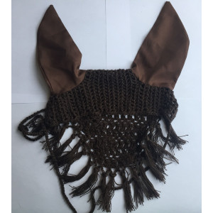 Bonnet marron à franges Tattini