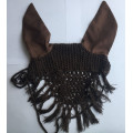 Bonnet marron à franges Tattini