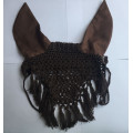 Bonnet marron à franges Tattini