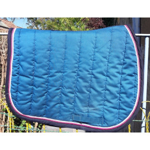 Tapis de selle Bleu pétrole/Marine Taille Poney/Cheval FOUGANZA