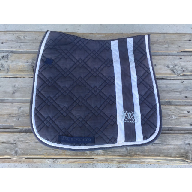 Tapis dressage bleu marine et blanc B Vertigo