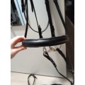 Filet noir+mors 115mm+ rênes noire cuir