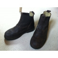 boots cuir marron T29