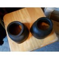 Cloches caoutchouc lisse col haut noires