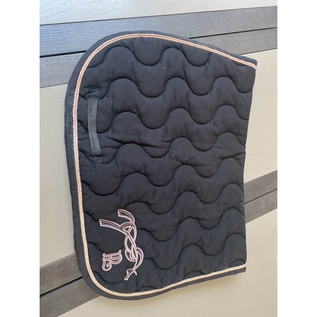 Tapis Pénélope classique noir et rose gold