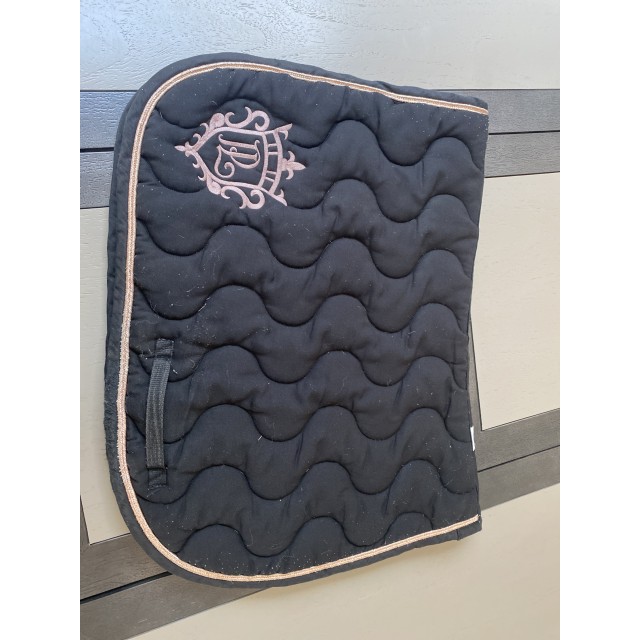 Tapis Pénélope classique noir et rose gold