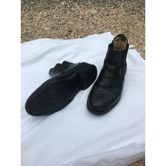 Boots en cuir noir sans lacets