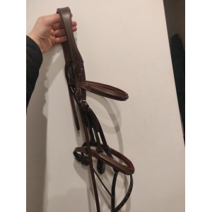 Bridon/filet muserolle combinée marron epona