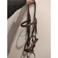 Bridon/filet muserolle combinée marron epona