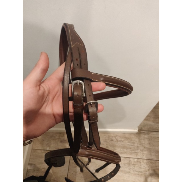 Bridon/filet muserolle combinée marron epona