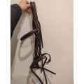 Bridon/filet muserolle combinée marron epona