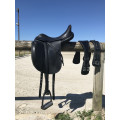 SELLE DE DRESSAGE X-PRESTIGE HELEN D K  + ETRIVIERES + SANGLE DE DRESSAGE (taille poney OU cheval)