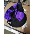 Toque en lycra violet/ noir neuve