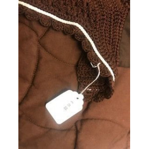 Ensemble tapis de selle + bonnet Scarpati brun