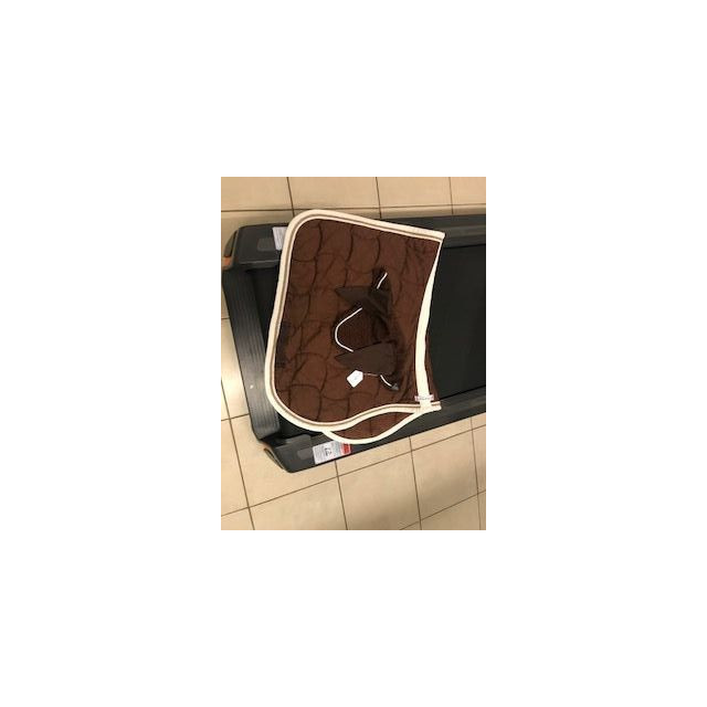 Ensemble tapis de selle + bonnet Scarpati brun
