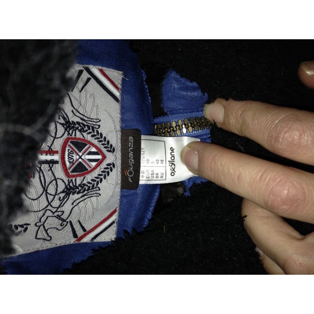 Gilet sans manches chaud marron / bleu