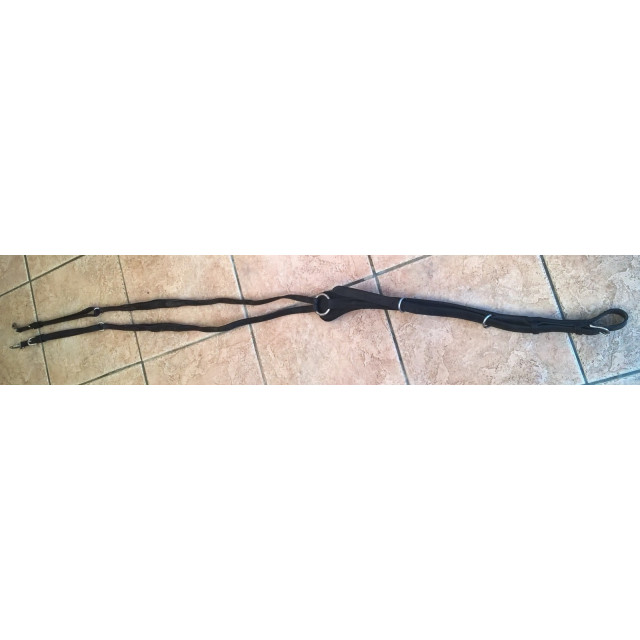 Collier de chasse en cuir noir