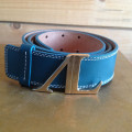 Ceinture en cuir Alexandra Ledermann 80 cm bleu