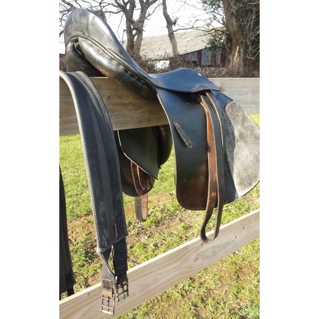 Selle mixte cuir pour cheval