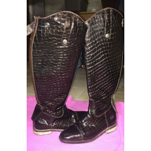 Bottes en Simili Cuir vernis, apparence Croco