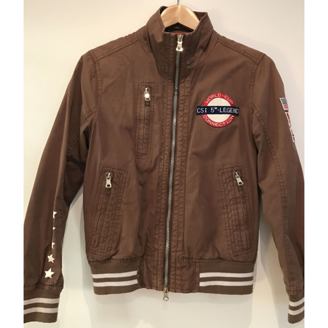Blouson Coton Equi-theme marron