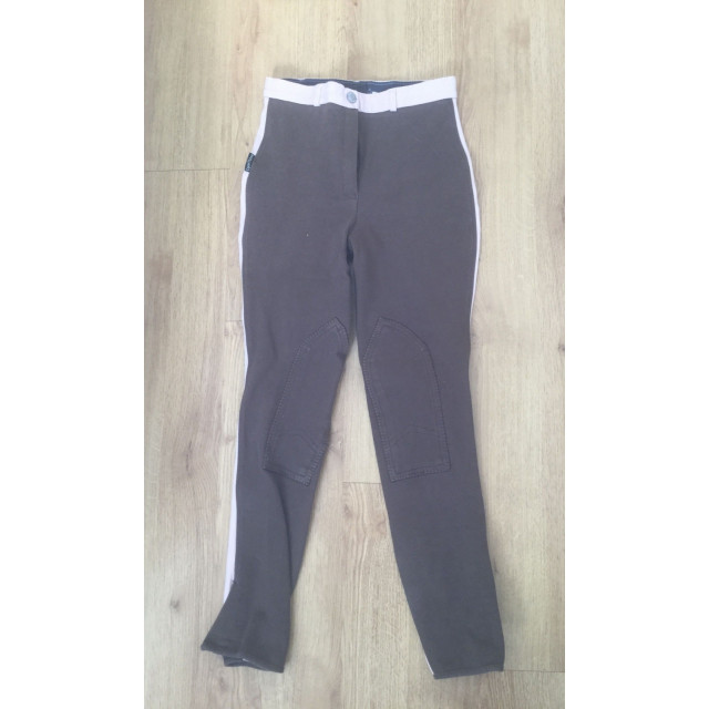 Pantalon bicolore rose marron