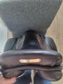 Selle mixte cuir grainé et lisse- Sellier français