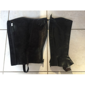 chaps cuir noir