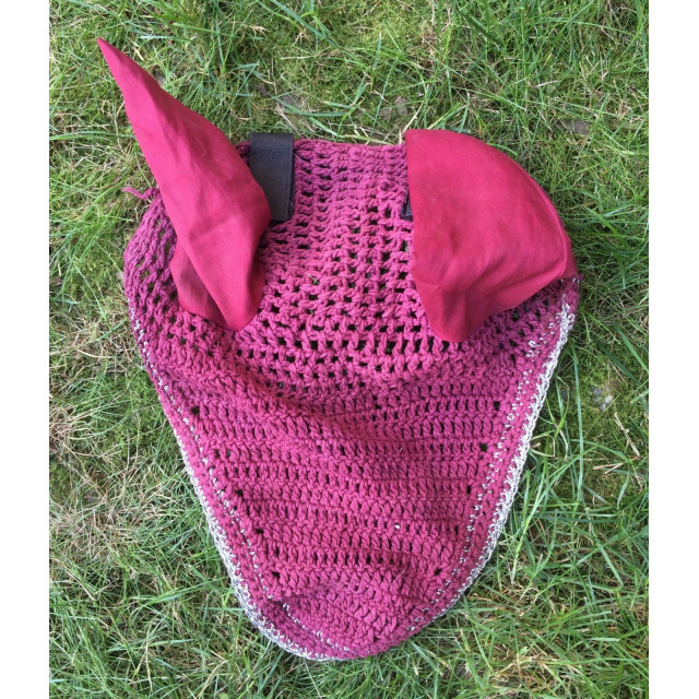 Bonnet anti-mouche bordeaux