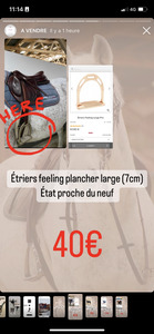 ÉTRIERS PLANCHER LARGE DORÉ