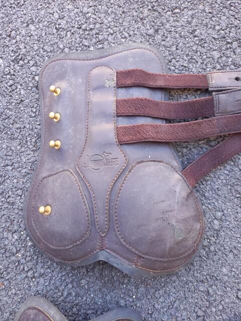 Ensemble guêtres et protège-boulets Jumptec marron taille S