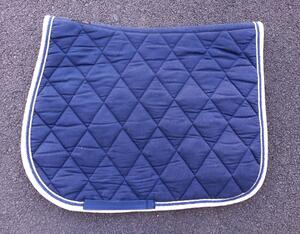 Tapis de selle Time Rider Sport marine et beige taille cheval