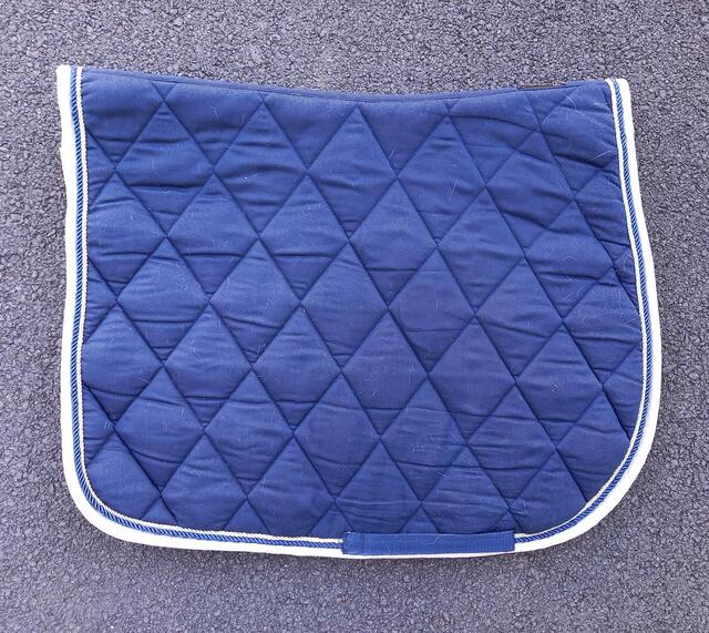 Tapis de selle Time Rider Sport marine et beige taille cheval