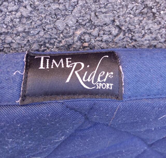 Tapis de selle Time Rider Sport marine et beige taille cheval