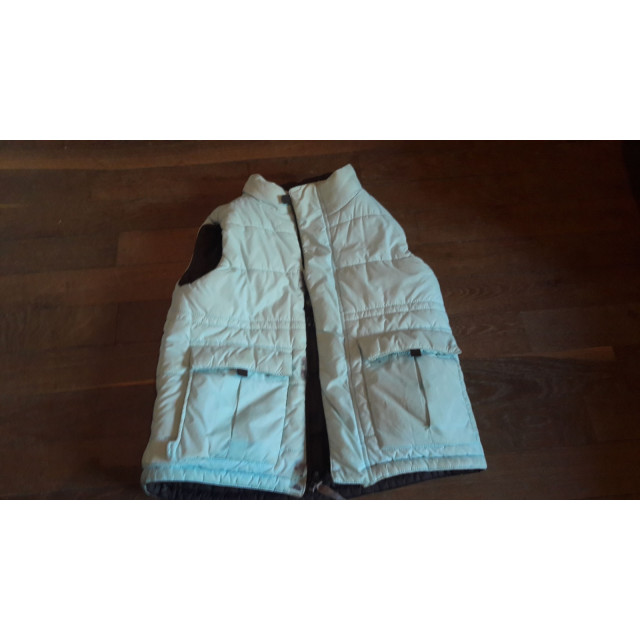 Gilet sans manche réversible Bleu ciel/Marron 8 ans FOUGANZA