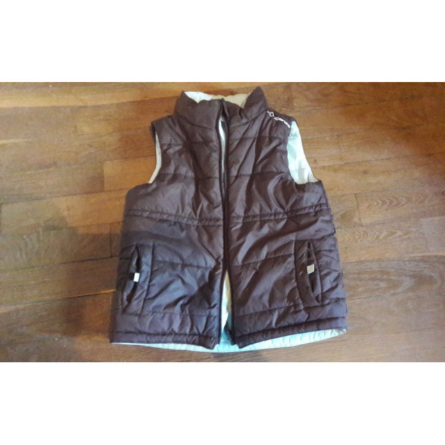 Gilet sans manche réversible Bleu ciel/Marron 8 ans FOUGANZA