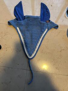 bonnet long bleu