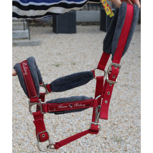 Licol Fouganza rouge + longe rouge originale