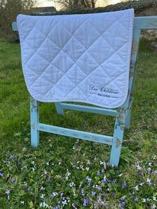 tapis de selle dressage blanc Childéric