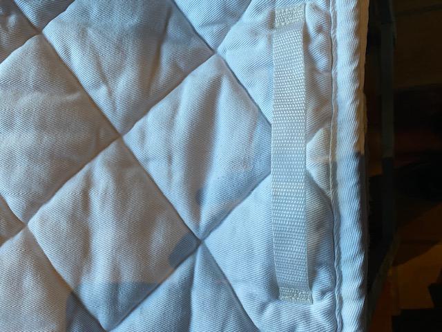 tapis de selle dressage blanc Childéric
