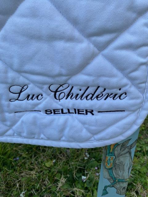 tapis de selle dressage blanc Childéric