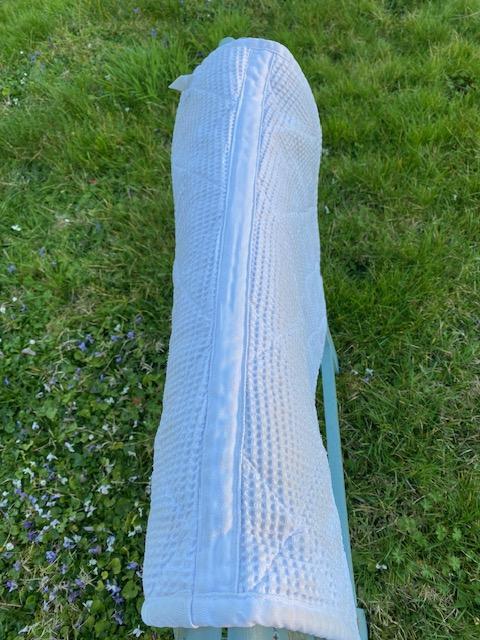 tapis de selle dressage blanc Childéric