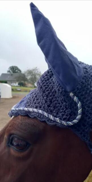 Bonnet bleu fait main