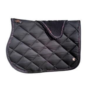 Tapis ju et pa velour noir galon disco noir