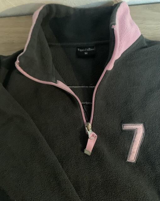 Polaire equi-theme grise et rose