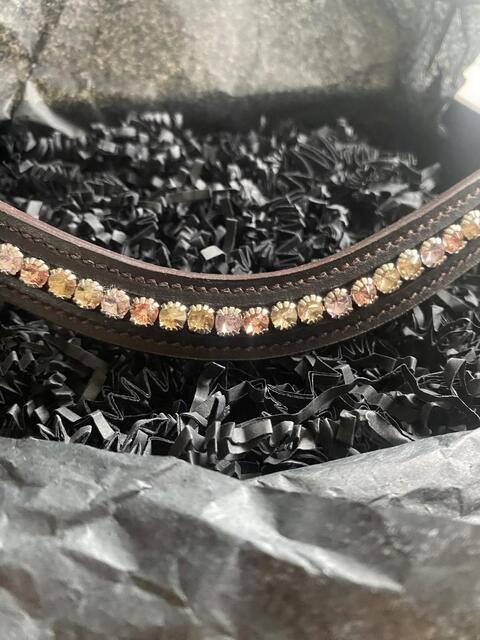 Frontal cristaux Swarovski rose doré
