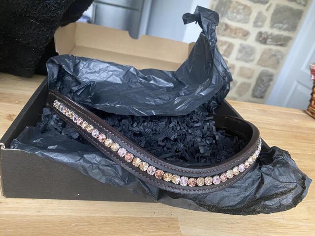 Frontal cristaux Swarovski rose doré